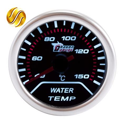 dragon gauge water temp car gauge  mm  celsius temperature mechanical meter black dial