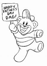 Fathers Coloring Pages Happy Dad Father Cards Printable Kids Color Bear Christian Cartoon Print Quotes Daddy Colouring Sheets Children Holiday sketch template