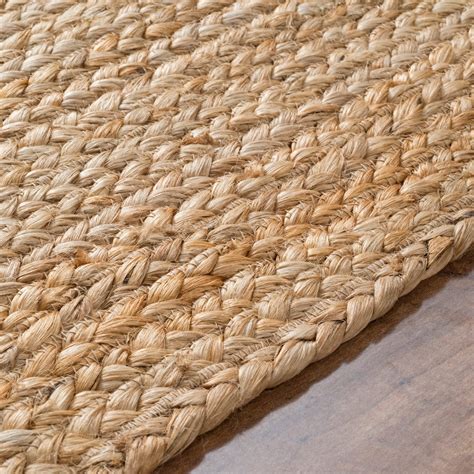 tapis en toile de jute reversible tresse en fibres naturelles eco grange barn dry creek  pi