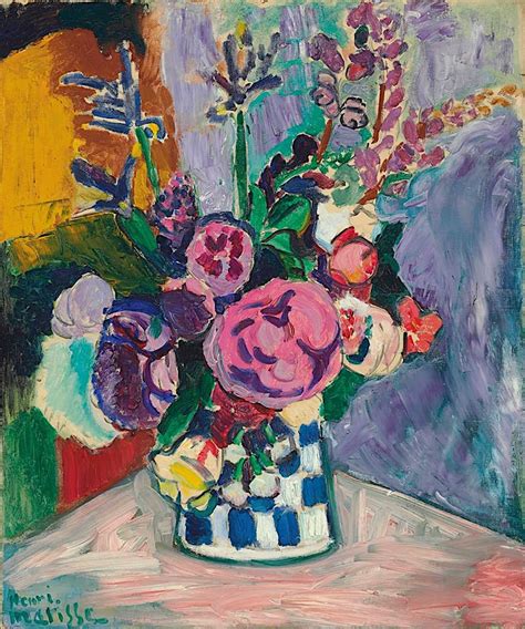 henri matisse   les pivoines collioure  huile sur toile    cm collection