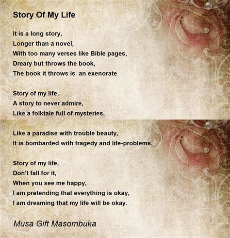 story   life story   life poem  musa gift masombuka