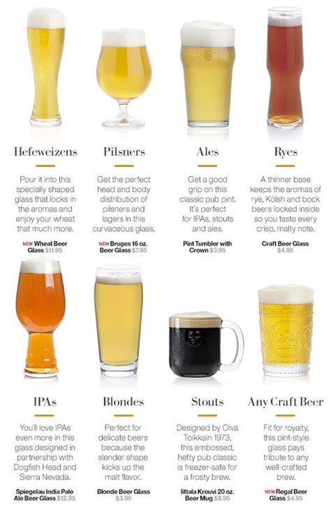 Beer Glass Types Crate And Barrel Beer Glassware Alcohol