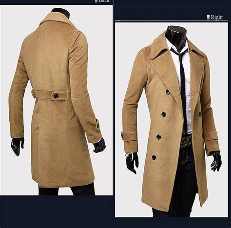 coats jackets vests large size mens winter trench coat double
