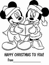 Coloring Disney Christmas Pages Printable Minnie Mickey Print Cards Sheets Kids Color Themed Colouring Children Printables Some Book Mouse Click sketch template