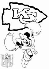 Chiefs Coloring Pages Kansas City Mouse Minnie Printable Royals Nfl Print Cheering Favorite Team Her Patrick Getdrawings Popular sketch template