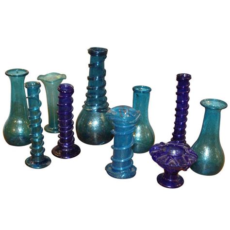 Collection Of Blue Blown Glass At 1stdibs