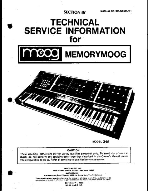 moog memorymoog synthesizer  sm service manual  schematics eeprom repair info