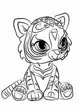 Shine Shimmer Coloring Pages Nahal Printable Tiger Drawing Disney Categories Book sketch template