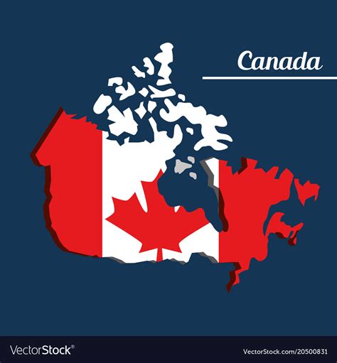 canada flag map canada flag map pack  total stock vector royalty