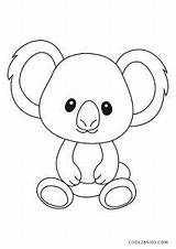 Koala Coloring Pages Bear Baby Kids Printable sketch template