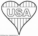 Coloring Pages Heart Printable Flag Usa American July Color Print Adult Book Printables Hearts Kids Choose Board Colouring 4th Patriotic sketch template