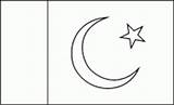 Flag Pakistan Coloring Flags sketch template