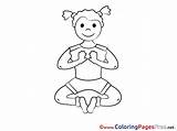 Yoga Kids Malvorlage Coloringpagesfree Ausmalbilder Meditation Malvorlagen sketch template