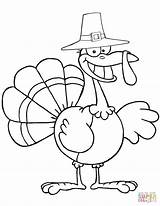 Coloring Turkey Pages Cartoon Pilgrim Printable Drawing Crafts sketch template