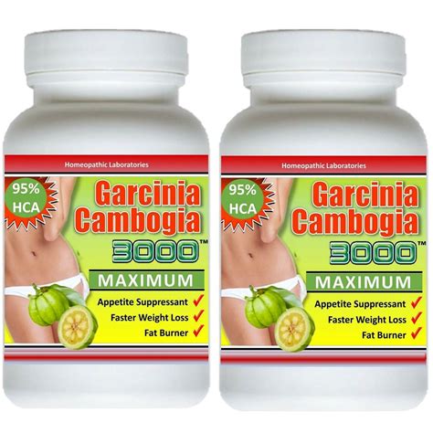 2 x bottles garcinia cambogia extract 95 hca natural weight loss diet