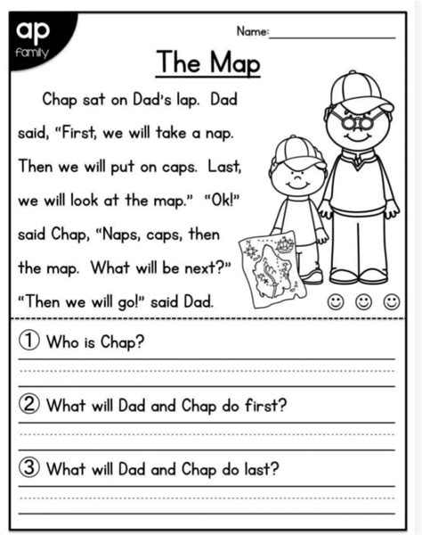 kindergarten reading worksheets  printable
