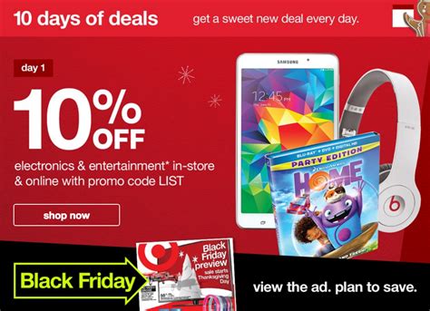 target black friday preview sale  days  deals