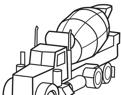 cement mixer truck  kids transportation coloring pages thomas