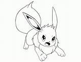 Coloring Eevee Pokemon Pages Evolutions Printable Kids Popular sketch template