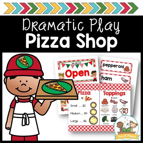 dramatic play pizza shop  printables printable templates