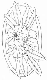 Applique Stitched Qa Rhododendron Blocks Coloring Pre Large sketch template