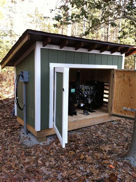 arts  crafts style shelves cabin generator shed