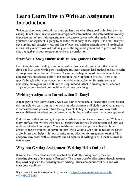 write  assignment introduction  victoria issuu