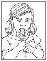 Coloring Pages Lollipop Girl Simple Machines Printable Color Kids Getcolorings sketch template