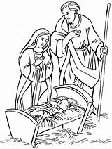 Jesus Coloring Pages Printable Library Clipart Nativity Scene Kids sketch template