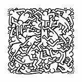 Haring Keith Coloring Pages Wall Getdrawings Getcolorings sketch template