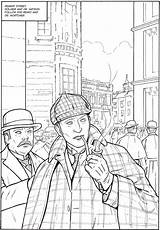 Sherlock Holmes sketch template