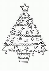 Coloring Christmas Tree Pages Kids Printable Xmas Print Color Trees Drawing Adorable Santa Draw Pitara Claus sketch template