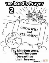 Coloring Heaven Kingdom Thy Come Done Will Earth Prayer Pages Lord Father Kids Printable Crafts Name Lords Hallowed Supercoloring Sunday sketch template