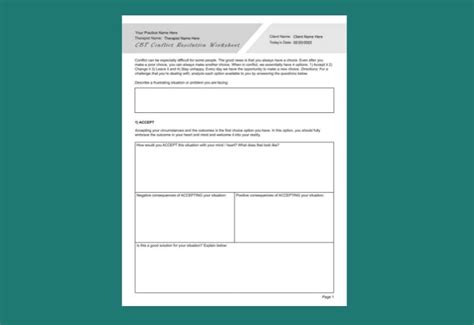 conflict resolution worksheets bundle editable fillable printable