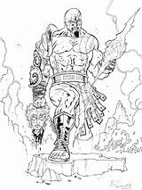 Kratos Colorir Incredibles Tinta Getcolorings sketch template