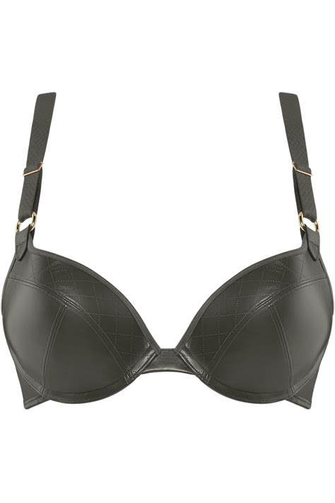 femme fatale push up bra in dark green marlies dekkers designer lingerie