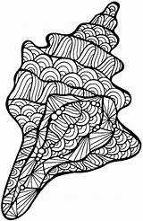 Mandala Mandalas Adults Zentangle Shells Erwachsene Ausmalbilder Marini Doodle Ojeda Marisela Hernandez Coloriage Patterns Colorir Seashell Feder Seahorse Grown Tirados sketch template