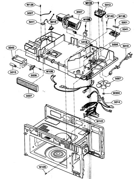interior parts  diagram parts list  model  kenmore parts microwave parts