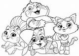 44 Cats Coloring Pages sketch template