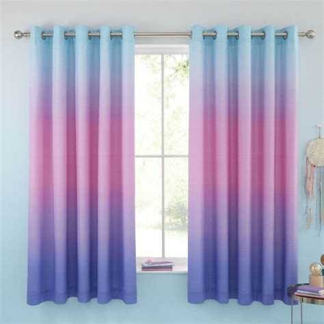 catherine lansfield ombre rainbow clouds pastel eyelet curtains
