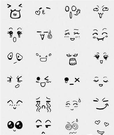 cute  expressions faces   draw mangaanime disegni