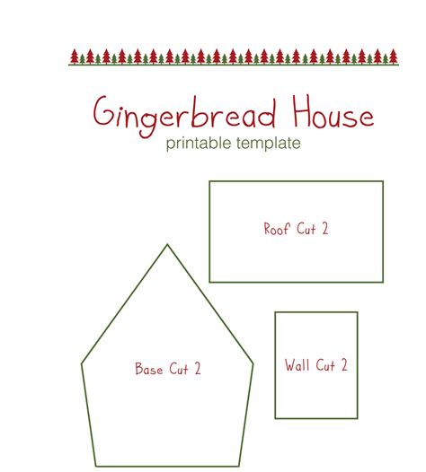 template  gingerbread house printable printable templates
