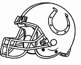 Coloring Pages Colts Helmet Football Broncos Steelers College Logo Denver Indianapolis Green Bay Bengals Packers Dame Helmets Nfl Printable Color sketch template