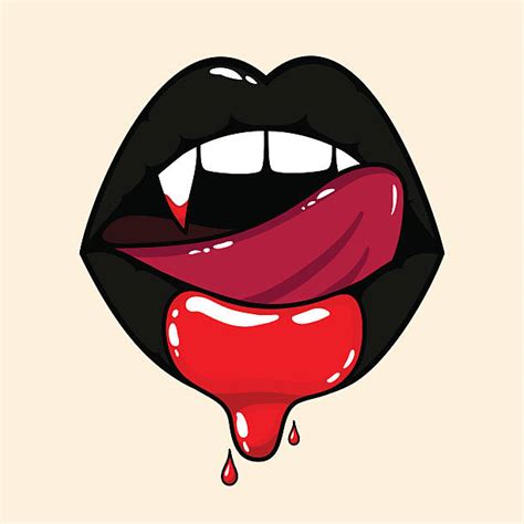 Best Dripping Lips Illustrations Royalty Free Vector