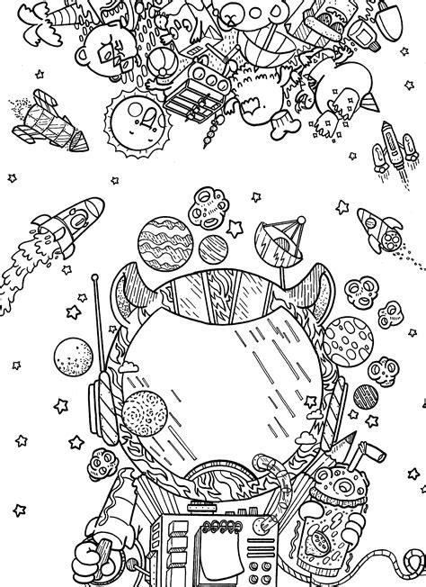 pin  irvin ranada  doodles  outer space coloring book  irvin