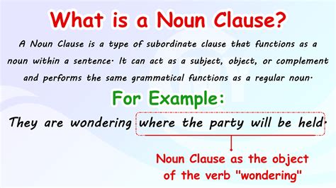 noun clause meaning definition  examples