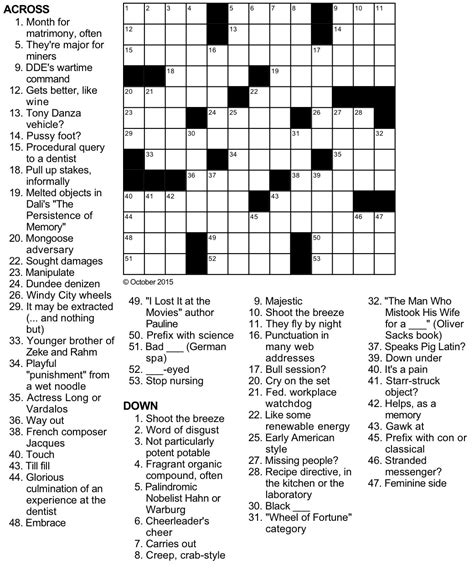 impression crossword puzzle