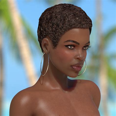 Nude Dark Skin Woman Rigged For Cinema 4d 3d Model 199 C4d Free3d