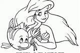 Coloring Ariel Flounder Pages Disney Printable Coloringhome sketch template