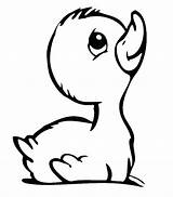 Duck Drawing Coloring Baby Duckling Pages Cartoon Cute Line Clipart Donald Cliparts Color Printable Drawings Animal Clip Ducklings Way Make sketch template